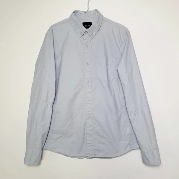 DUER Men Fog Blue Performance Stretch Button Down Long Sleeve Shirt M Classic - Picture 1 of 7